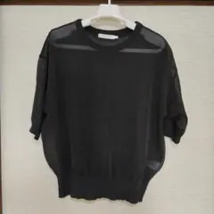 AMERICAN HOLIC 半袖ニット チャコールグレー