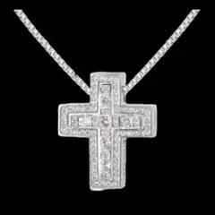 【N002】ネックレス　アクセサリー　メンズ　シルバー　レディース　クロス　十字