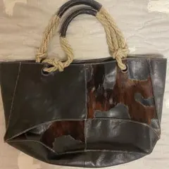 MONTEROSA ハラコ 本革 ショルダーバッグ　トートバッグ　牛柄 レザー