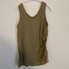 サイドギャザー ノースリーブ トップスのサムネイル