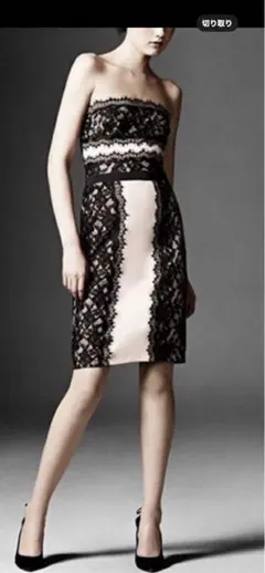 レア☆TADASHI SHOJI ネオプレン レース カクテルドレス