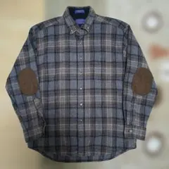 tag & bone チェック柄 長袖シャツ エルボーパッチ 48 - メルカリ