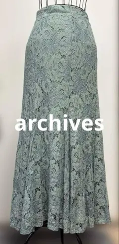 archives レース　ロングスカート グリーンのサムネイル