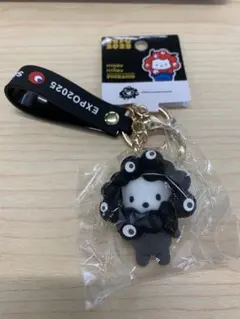 黒ミャクミャク マスコットキーホルダー　【ポチャコ】
