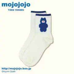 新品未使用⭐︎ mojojojo 靴下 くつした ホワイト 青 ねこ