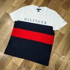 TOMMY HILFIGER ストライプTシャツ L　オーガニックコットン