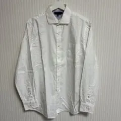 E5455 トミーヒルフィガー ホワイト スリムフィットシャツ 古着