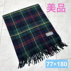 【美品】レディース タータンチェック柄マフラー
