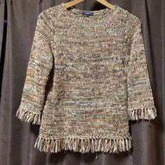 Burberry London 五分袖 ニット フリンジ マルチカラーのサムネイル