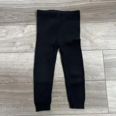 baby GAP 黒いリブ編みキッズレギンス サイズ:100