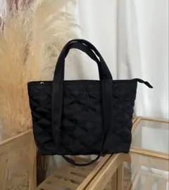 【土日限定値下げ】ソレイル　soleile 撥水 2wayミニ　トートバッグ　黒のサムネイル