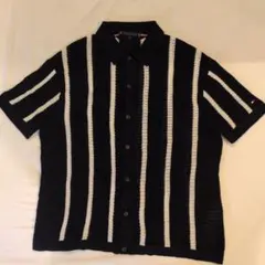 TOMMY HILFIGER ストライプ 半袖ニットシャツのサムネイル