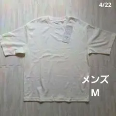 【訳あり】ホワイト コットン Tシャツ Mサイズ メンズ