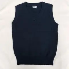バースデー　ネイビー Vネック ニットベスト　幼稚園 保育園 紺 ベスト 120