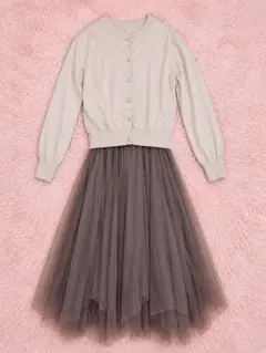 【美品】and coutureカーディガン＆ノースリーブワンピース セ