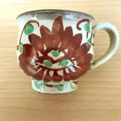 沖縄 壺屋焼 小橋川清正作 魚紋赤絵 マグカップ - メルカリ