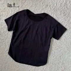 【ラエフ】半袖カットソー　Tシャツ　プルオーバー　2S 日本製　異素材ドッキングのサムネイル
