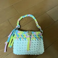 【ハンドメイド】Tシャツヤーン　ポーチ