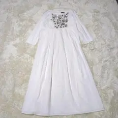 ヌキテパ　トゥモローランド別注　ロングワンピース　コットン 　長袖　ビジュー