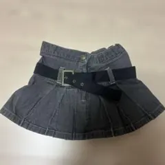 COMME CA ISM デニムプリーツスカート　キッズ90