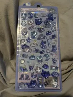 ボンボンドロップシール　クーリア　月　猫　星