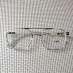 【新品】ツーブリッジ★ダブルブリッジ★伊達メガネ★ヘキサゴン★ビッグシェイプ