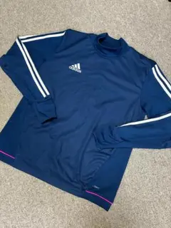 adidas 長袖ハイネックプラシャツ トレーニングシャツ サイズO