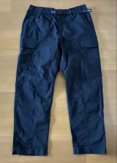 ワイルドシングス　コットンナイロンカーゴパンツ ワイドパンツ　ブラック　Lのサムネイル