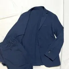 【極美品　現行】エディフィス　セットアップ スーツ　洗濯可能　近年　紺　Lのサムネイル