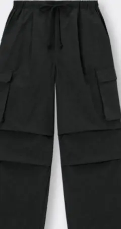 GU パラシュートカーゴパンツ 黒 S