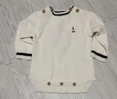 コトリ　ニットロンパース 80