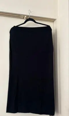 UNIQLO× マメクロゴウチ 3Dリブロングスカート　 ブラックXL/XXL