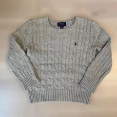 Polo Ralph Lauren グレー ケーブルコットンセーター