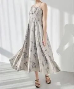 MERCURYDUO リネンライクバックレースアップキャミワンピース