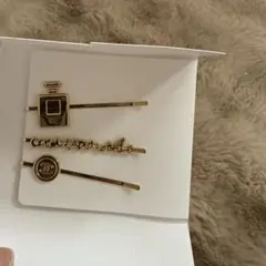 CHANEL シャネル　ゴールド ヘアピン 3本セット新品　ノベルティ