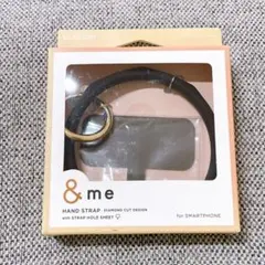 エレコム P-STHSID ハンドストラップスマホ用ブラック ゴールドリング付きのサムネイル
