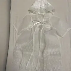 ベビードレス(レース)と帽子セット 50〜70cm