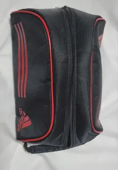 【美品】adidas　ゴルフ　シューズケース　黒赤