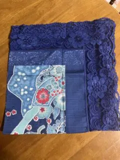 レース付き大判ハンカチ