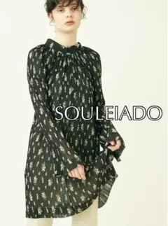 未使用 SOULEIADO ソレイアード 3.9万 シフォンプリーツブラウス