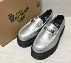 Dr. Martens シルバー ローファー厚底　UK5 US6 7 EU38