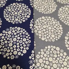 FUWARI 染布　フラワーサークル　お花柄　オックス生地　セット