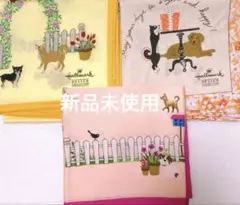 新品未使用　ホールマークHallmark 犬　ハンカチーフ　3枚セットのサムネイル