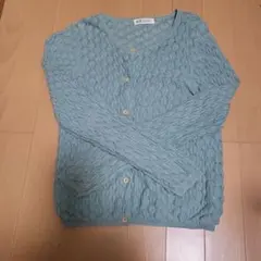 H&M ケーブル編み長袖カーディガン ミントグリーン　#140㎝　#150㎝