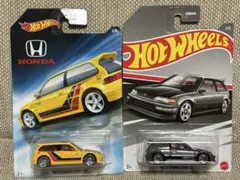 '90 ホンダ シビック EF 2台セット hotwheelsのサムネイル