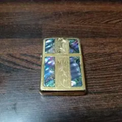 火花確認済み ZIPPO メタルジャケット サイドクロス ゴールド クロス 