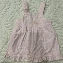 familiar チェック柄ジャンパースカート80