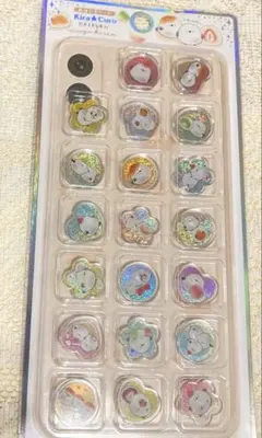 即日発送　キラコロ　おはじきシール　大福　シマエナガ 立体シール だいふく