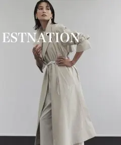 ESTNATION エストネーション タスラントレンチコート ベージュ 38のサムネイル