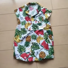 BREEZE フルーツ柄ロンパース 70　アロハシャツ
